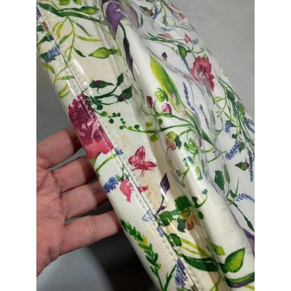 Crabtree & Evelyn Floral Garden Travel Toiletry Bag Purple Interior Mesh Pouch